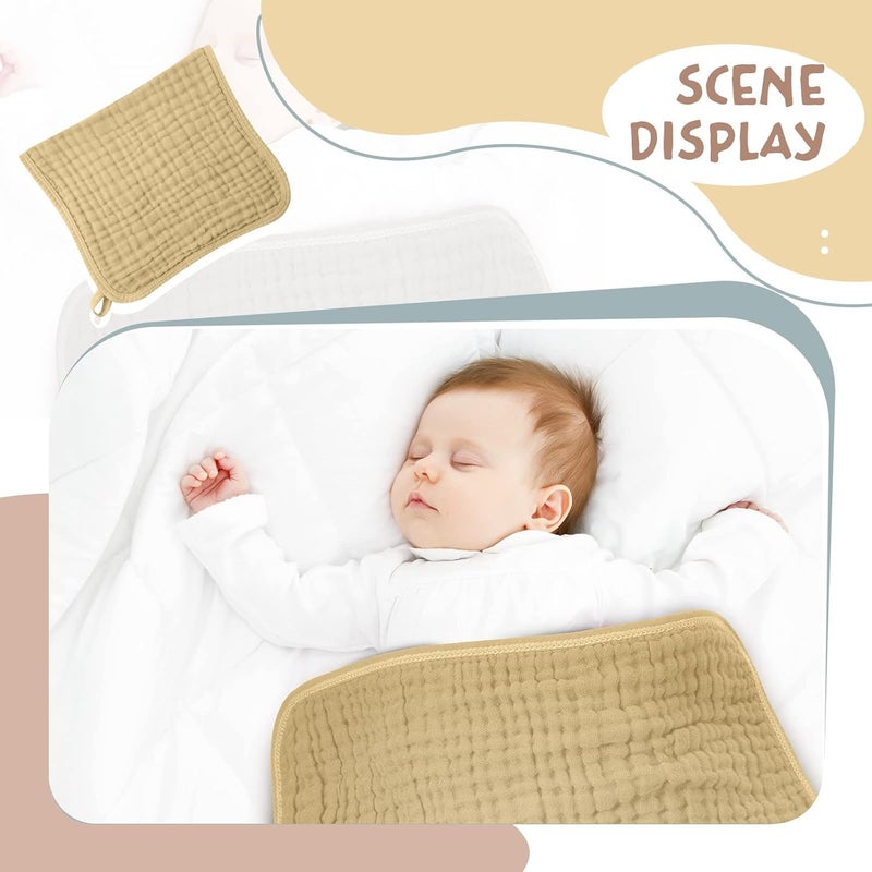 Irenare 6 Pack Muslin Burp Cloths Cotton Baby Burping Rags Large 20 x 10 Inch 6 Layers Spit up Rags Soft Absorbent Multicolor Wash Cloths Diapers for Newborn Baby Girl Boy (Light Color) - Image 4